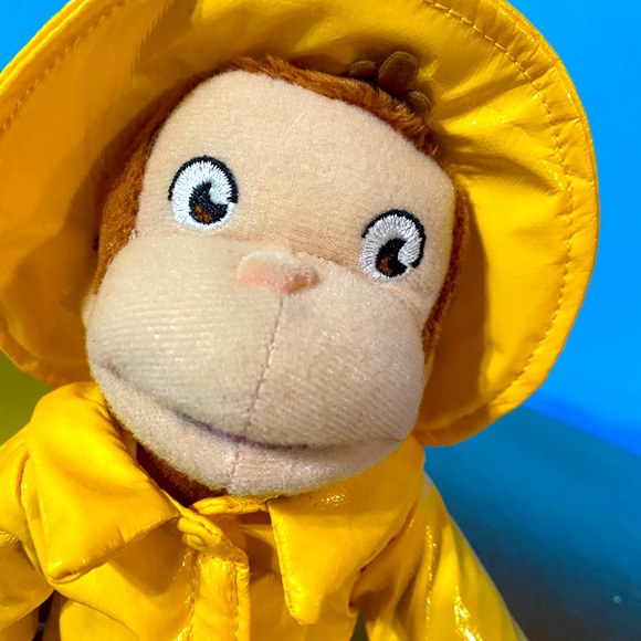 CURIOUS GEORGE NWT VTG 2007 UNIVERSAL STUDIOS RAINY DAY MONKEY BEAN BAG PLUSH - Picture 7 of 12